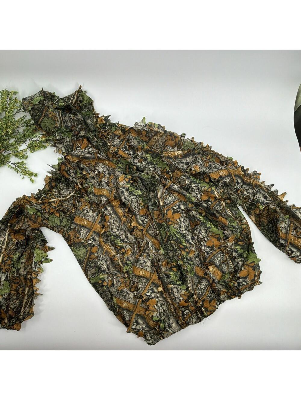 Camo Breakup 3D Mesh Lightweight Zip Up Hooded Jacket Size M